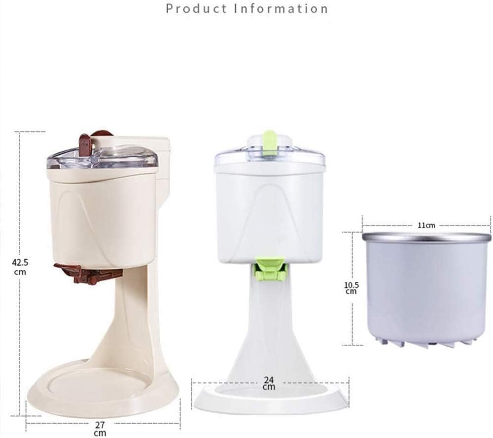 Machine à glace à litalienne pour la cuisine domestique, mini desserts aux fruits automatiques avec fonctionnement par simple pression