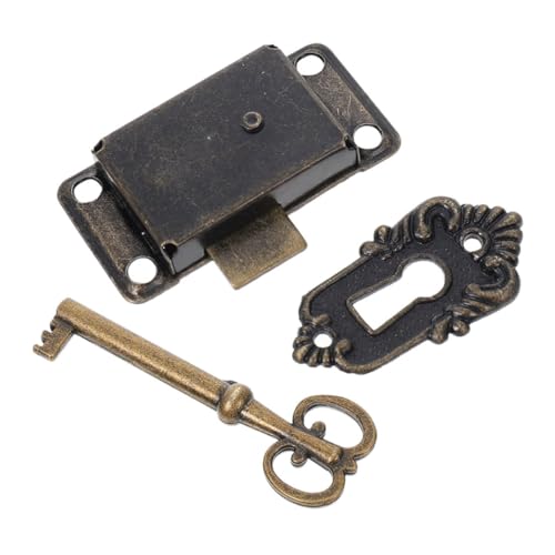 Hemobllo 1 Juego De Cerraduras De Hardware Para Gabinete Cerradura Para Vitrina Cerradura Con Llave Cerradura Decorativa Vintage Cerradura Antigua Para Gabinete Cerraduras Antiguas