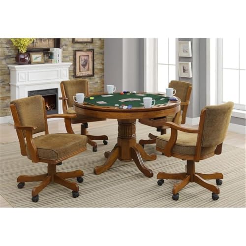 Coasterhomefurnishingsmitchell5piece3in1gametablediningsetamberandolivebrown Urban Country Home Decor Coaster home furnishings mitchell 5 piece 3 in 1 game table dining set amber and olive brown urban country home decor