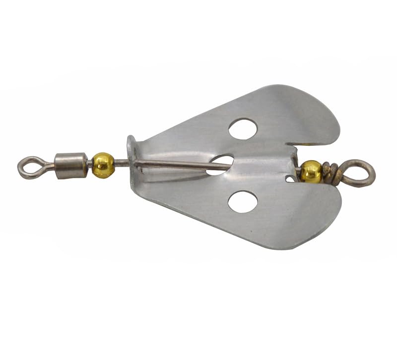 KTGCOZS Pack of 20 Buzzer Spinner Blades, Metal Delta Blades for Buzzbaits Surface Lures 43 * 30mm