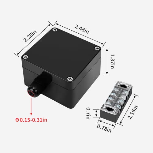 Boîte de jonction électrique contre infiltration eau IP67 boîtier ABS 15A - 6