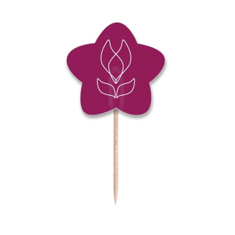 Cure-dents en ligne motif floral et étoiles pour hygiène buccale