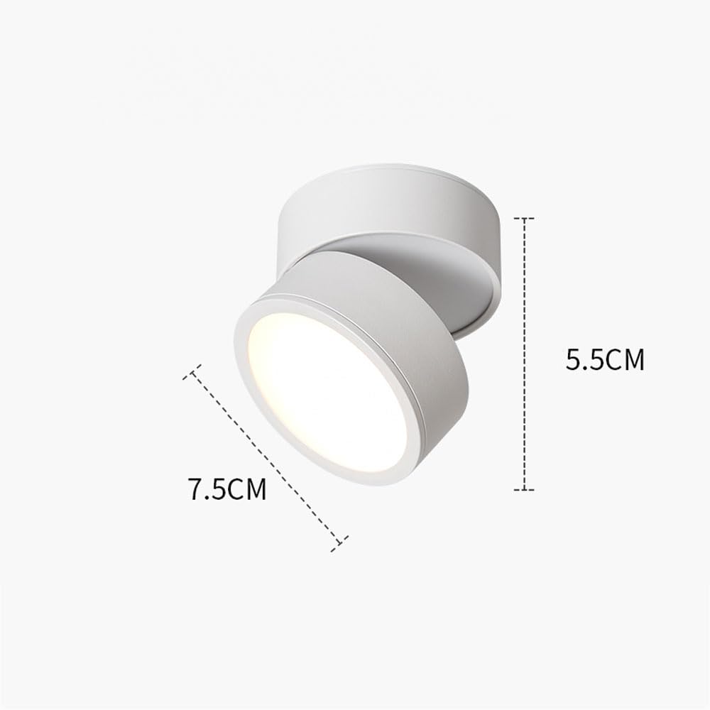 Sufitowa lampa punktowa Osłona sufitowa Reflektor do montażu na suficie Oświetlenie sufitowe LED 7 W Sufitowe plamki 360° Regulowana lampa sufitowa Wpuszczana osłona sufitowa Składana