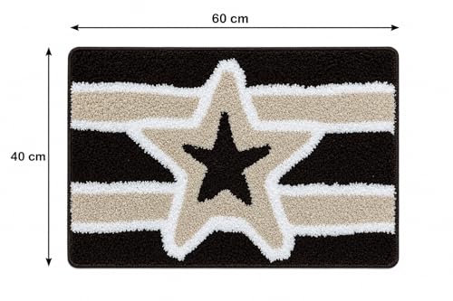 Image of AAZEEM Mat Rugs Non-Slip Abstract Bath Rugs Cute Mat Washable for Tube|Rectangular Door Mat for Home |Drawingroom |Easy Clean Indoor and Outdoor Floor Mat |Super Absorbent |Brown|40 X 60 Cm|