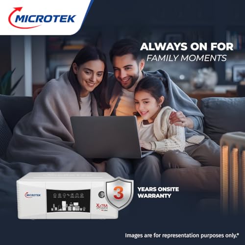 Image of Microtek XXTRA Power VTURBO NEW 1600 12V DG Pure Digital Wave Inverter for Home, 1250VA Power Backup, Supports 12V Single Battery, Ideal for Lights, Fans, TV, Router & Laptop, 230V Output