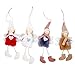 Produktbild VOSAREA 4 stücke weihnachtsengel Puppen hängen weihnachtsbaumschmuck Ornamente plüsch Engel Spielzeug Weihnachtsfeier bevorzugt Geschenke (rot grau weiß Khaki)