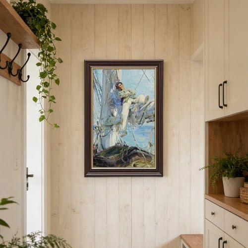 Toile Henry Scott Tuke Marin Solution Mur Vide Petit Cadre Bureau