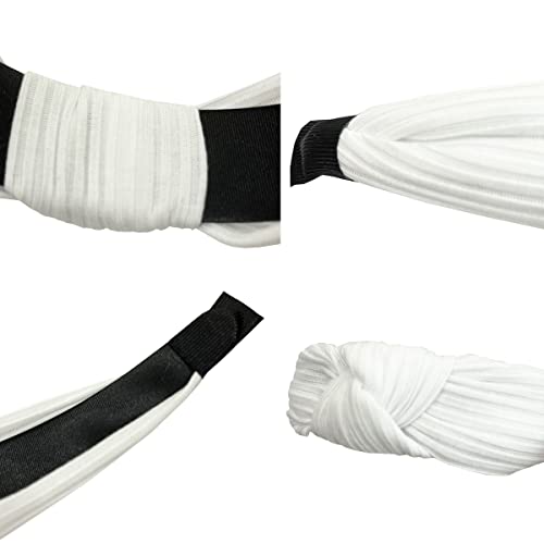 3 Pack Headbands for Women and Girls Flower Printed Knotted Plastic Head Band Fashion Boho Wide Hairbands Non Slip Hair Accessories 1804 - Image 4