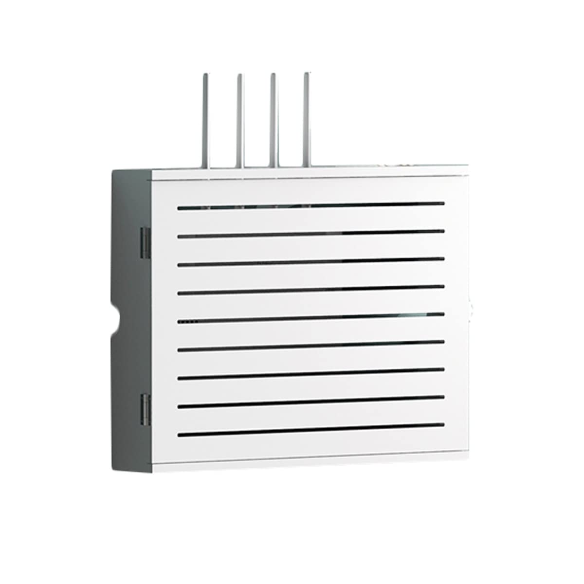 Scatola portaoggetti in Legno da Parete per Router Wireless, Adatta per decoder, dispositivi WiFi e multimediali, Presa per Cavi Nascosta ad Alta capacità, Scatola di schermatura per Modem i