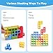 Kiapeak 48 Pcs Tetra Tower Stacking Blocks Balance Game, Family Board Games, Balancing Stacking Toys Building Blocks for Parties, Travel