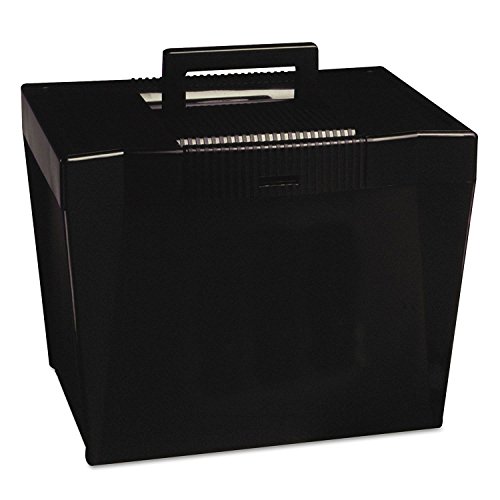 O Pendaflex O - Portable File Box, Letter, Plastic, 14-7/8 X 11-3/4 X 11-1/4, Black #TOP5