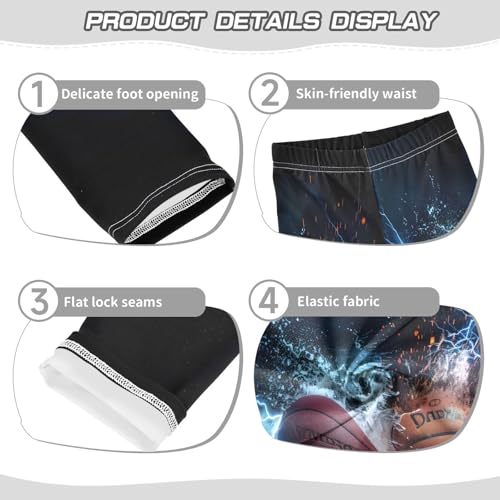 Bolaz Toddler Girls Leggings Printed Yoga Pants Leggings Light Basketball for Kids3