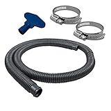 Puri Tech Durable ABG Pool Filter Connection Hose 1.25 Inch Valve x 6 Feet with 2 hose clamps...