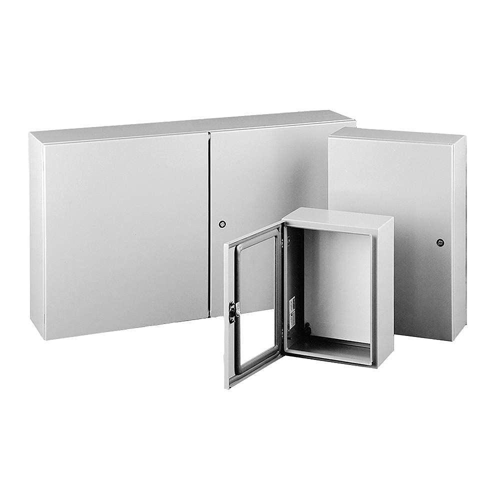 Hoffman CSD362412 Wall-Mount Enclosure, NEMA 4/12, Steel, 36.00" x 24.00" x 12.00", Gray