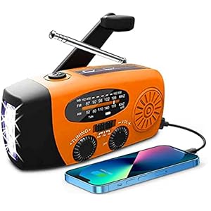 SOLARBABY Solar Radio Wetterradio,Notfall Radio mit Kurbel,WB-Radio mit Batterieunterstützung,USB-Handy-Lader