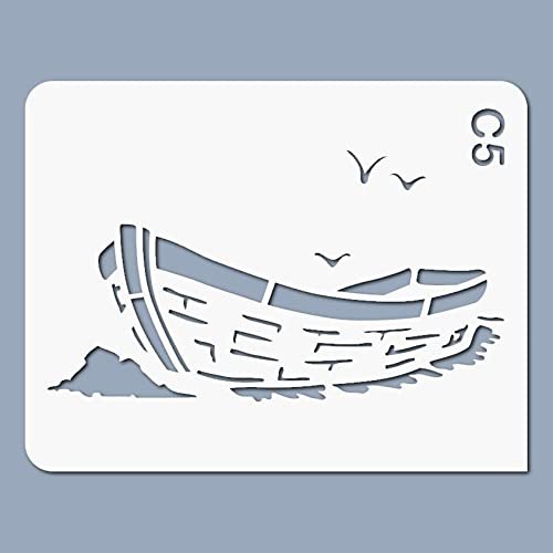 Pochoir barque - Taille XS feuille 94x121 mm Cover