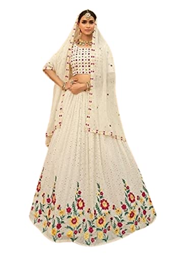 Lehenga Choli en Georgette brodée, vivez la magie d'un grand mariage indien