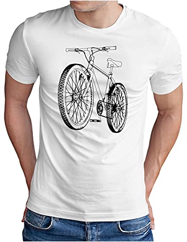 Vélo VTT haut homme blanc OM3 pour randonnées et sorties nature L
