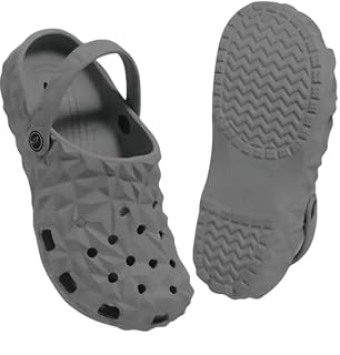 Men's Lightweight Classic Clogs Sandals With Adjustable Back Strap Stylish & Anti-Skid Waterproof & Everyday Use Mules For Men's & Boy's (DarkGrey, UK Footwear Size System, Adult, Men, Numeric, Wide, 9)