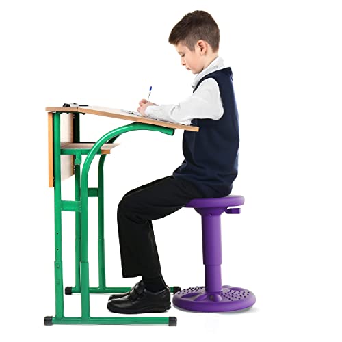 Image of Studico ActiveChairs - Adjustable Wobble Stool - Flexible Seating for Kids, Ages 13-18, Purple
