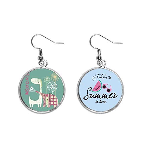Pendientes de jirafa y elefante anti tirones para lóbulos delicados