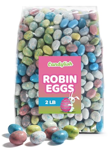 Whoppers Robin Eggs Easter Candy, 2LB - Delightful Milk Chocolate-Covered Malt Balls in Pastel Colors, Ideal for Easter Egg Hunts and Baskets (2 Pound)
