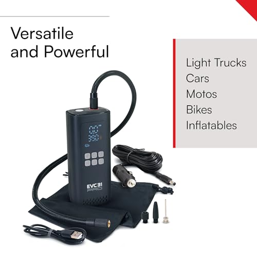 Image of Viair Every Vehicle Carry EVC31 PRO - rechargeable, portable air compressor, dual power source, LED gauge w /preset - Tire Inflator Ideal for LT truck & suv's, cars, motorcycles, & E-bikes