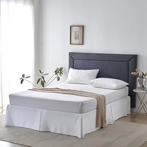 Pleated Bed Skirt Queen Size, Soft and Breathable Microfiber Knitted Jacquard Waffle Weave Striped Bed Skirt, Queen Bed Skirt 14 Inch Drop, White Pleated Bed Skirt Queen Size Soft and Breathable Microfiber Knitted Jacquard Waffle Weave Striped Bed Skirt Queen Bed Skirt 14 Inch Drop White