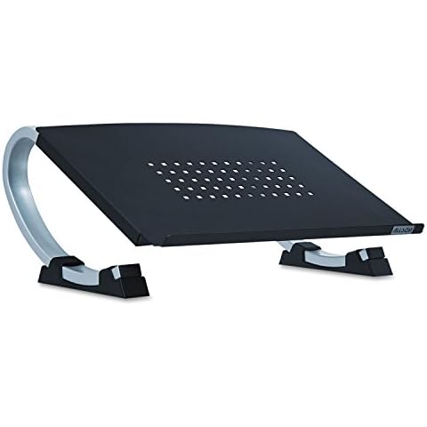 Allsop Redmond Adjustable Laptop Stand, Vented Curved Sturdy Metal Ergonomic Riser Cover