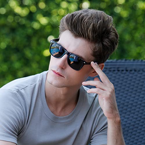 Polarized Sunglasses For Men Women Retro TR90 Frame Square Shades Vintage Classic Sun Glasses2
