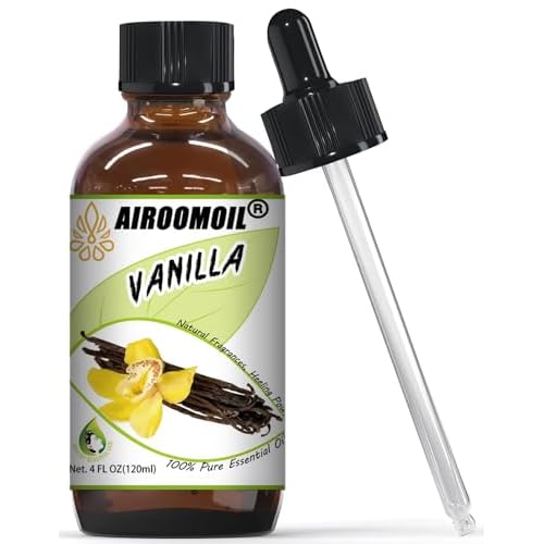 Vanilla Bean Essential Oil Warm Scented Oils Perfume Air Freshener Diffuser Candle Making Aroma Refill Wick Scent Skin Fragrance Oil 4 Fl Oz