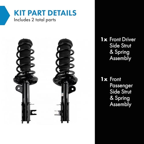 Image of TRQ Front Driver and Passenger Side Strut and Spring Assembly Set Loaded | For 13-22 Buick Encore 15-22 Chevrolet Trax FWD Models