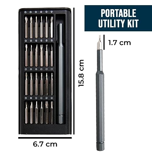 Image of 24 in 1 Precision Screwdriver Set, Magnetic Drive Set, with 24 Screw Heads, Professional Electronic Repair Tool Set, Suitable for Maintenance of Smartphones, Computers, and Electronic Devices.