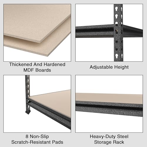 Image of WORKPRO 5-Tier Adjustable Metal Shelving, 36 inchWx18 inchDx72 inchH,4000LBS Capacity