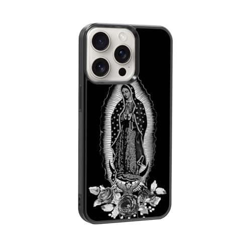 qizjio Virgen De Guadalupe Phone Case Shockproof Protective Virgin Mary Phone Case for iPhone 15 Pro Our Lady Phone Case