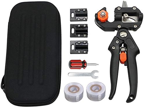 YWKOW Garden Grafting Pruning Pruner Tool Kit, Fruit Tree Branch Graft Cutting Tool Pruner Shear Snip with 2 Extra Blades & 2 Grafting Tape