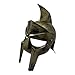Gold Spartan Knight Helmet, Medieval Helmet, Roman Costume, Warrior Face Mask Accessory, Halloween Cosplay Gladiator Helmet