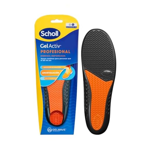 Scholl GelActiv Profesional Plantillas de Gel para Hombre - Botas y Zapatos de Trabajo, Comodidad Superior y Absorción de Impactos con Tecnología GelWave, Amortiguación Todo el Día, Talla 40-46.5