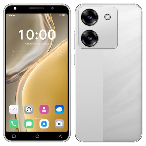 JoyHandy Smartphone 4G sbloccato schermo HD da 5,0 pollici, 16 GB ROM (128 GB di estensione), Android 10.0 OS, Face ID/WiFi/GPS Dual SIM (bianco)