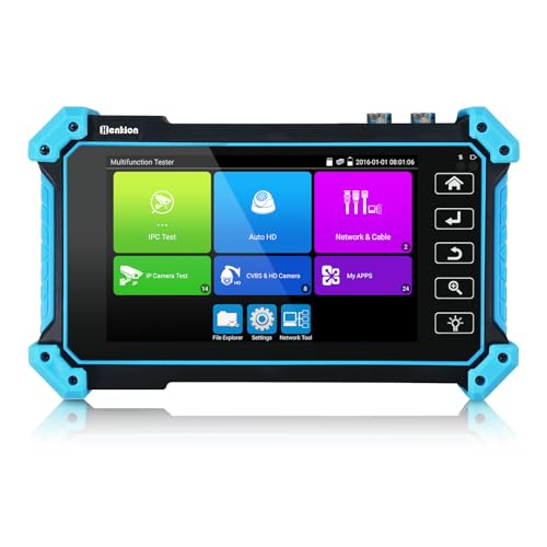 Henkion CCTV Tester,4K 12MP IP Camera Tester IPC Tester 8MP TVI/CVI/AHD/SDI/CVBS Coaxial Camera Tester 5.4 inch IPS Touch Screen, Cable Test,Network Tool,Support POE,WiFi,HDMI Input VGA