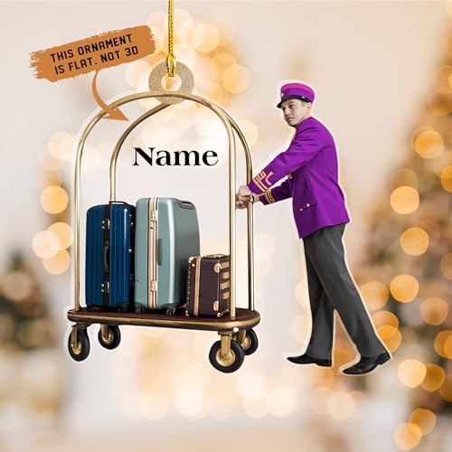 Personalized Travel Suitcase Christmas Ornaments, Luggage Acrylic Shaped 2D Flat Ornament, Luggage Bag Gifts, Adventures Ornament, 2024 Traveler Keepsake, Gifts for International Travelers (SC 7)3