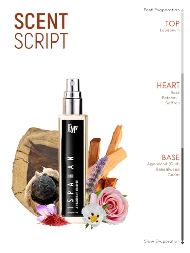 Image of EM5 Ispahann Unisex Perfume | Oud Rose Woody Warm Spicy | Eau de Parfum Spray for Men & Women | Luxury Gift for Him /Her | 15 ml