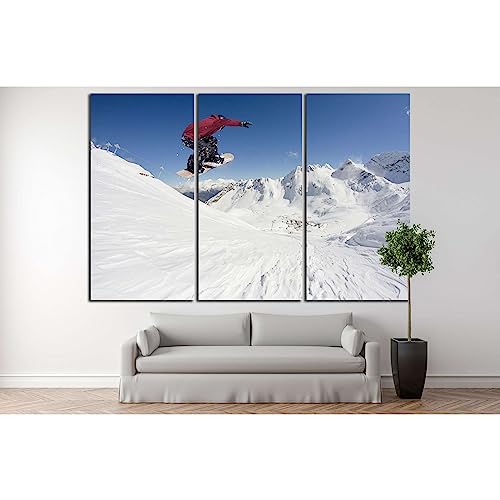Lienzo de snowboarder fly para salon moderno cuadro grande de salon