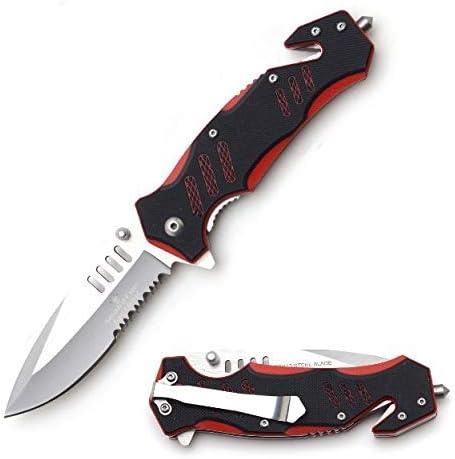 Snake Eye Tactical Every Day Carry G-10 - Cuchillo plegable manual con mango ultra suave con apertura con una mano, cuchillo de bolsillo plegable -