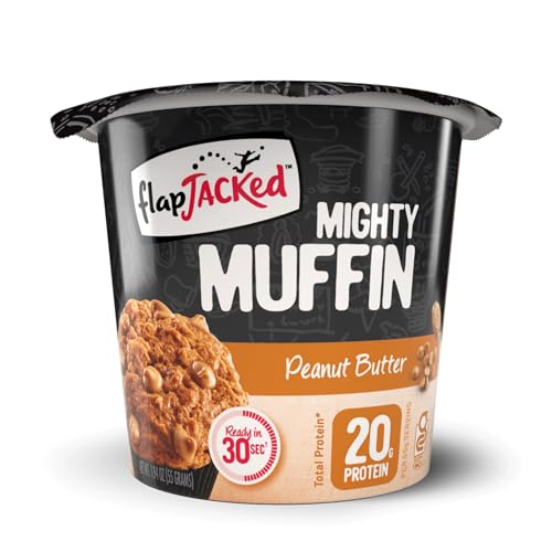FlapJacked Mighty Muffins, Gluten-Free Peanut Butter, 12 Count (FID27470)