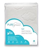 PUREgrace Tencel Mattress Protector (Full), Waterproof Breathable Mattress Pad - Sensitive Skin Friendly