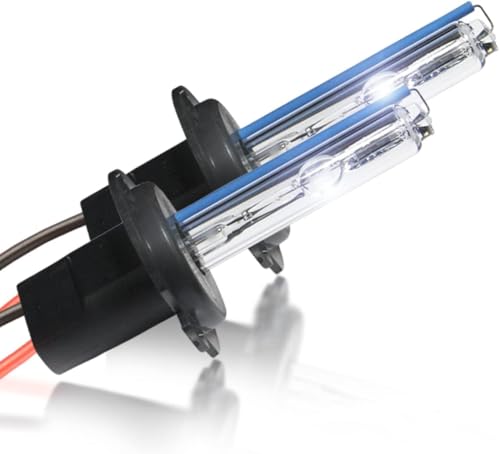 Image of AC HID Xenon Replacement Bulbs - H7 6000K - Light Blue (1 Pair) (Metal Base)