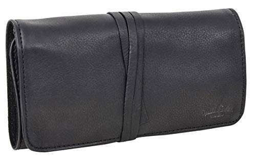 Preisvergleich Produktbild Gusti Stiftemappe Leder - Casper Federtasche Federmappe Stiftetui Schwarz Leder