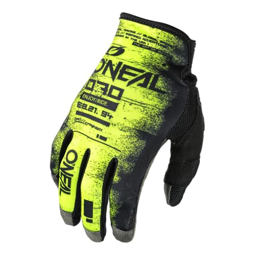 Gant Mayhem O'NEAL SCARZ noir et jaune fluo en taille XXL pour moto cross