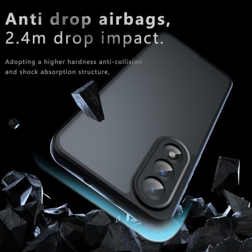 Image of Matte PC + TPU Back Cover Case for OnePlus Nord 5 5G, Air Bag Protection, Anti-Fingerprint, Micro Arc Edge, Never Yellowing, Skin-Friendly Feel, Black